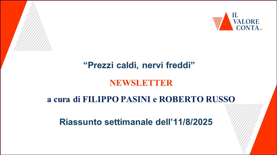 Riassunto settimanale del 11/8/2025 Riassunto settimanale del 11/8/2025
