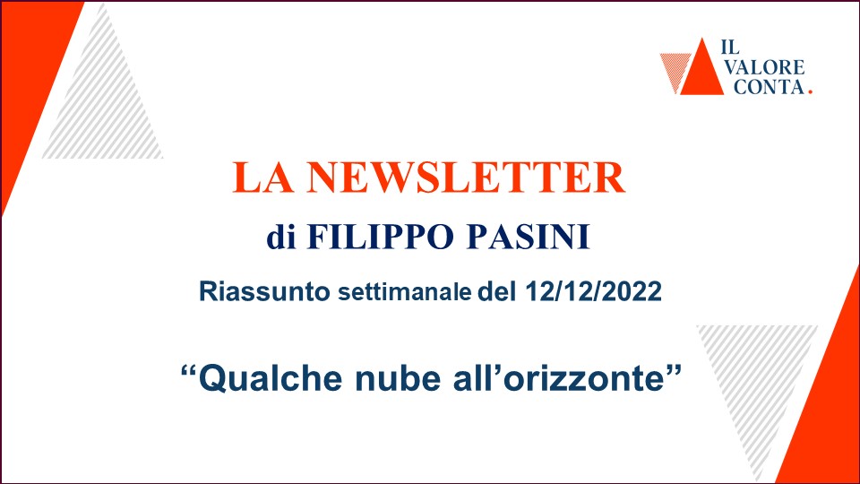 Riassunto settimanale del 12/12/2022 Riassunto settimanale del 12/12/2022