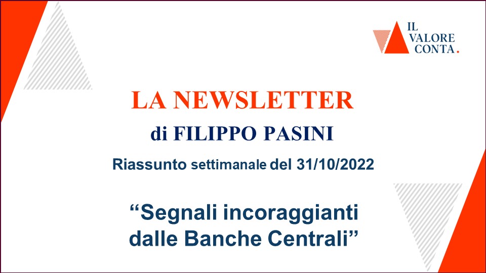 Riassunto settimanale del 31/10/2022 Riassunto settimanale del 31/10/2022