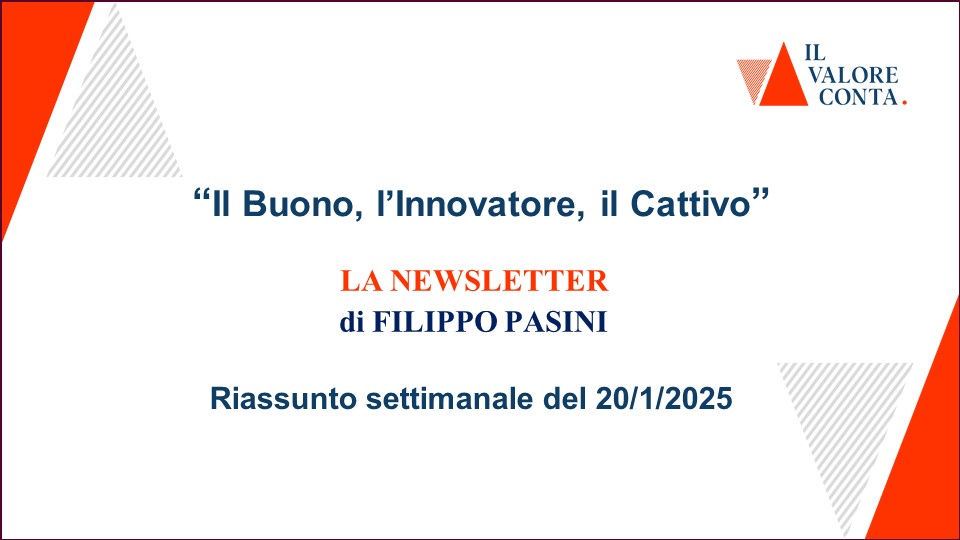 Riassunto settimanale del 20/1/2025 Riassunto settimanale del 20/1/2025