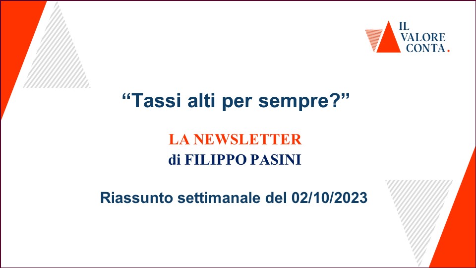 Riassunto settimanale del 02/10/2023 Riassunto settimanale del 02/10/2023