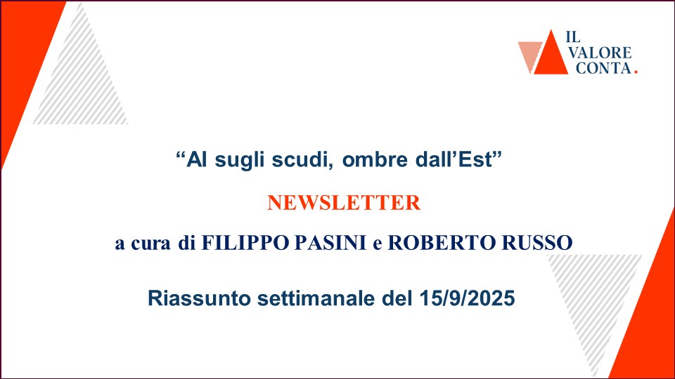 Riassunto settimanale del 15/9/2025 Riassunto settimanale del 15/9/2025
