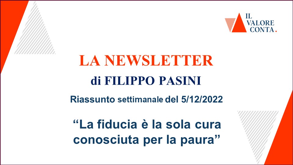Riassunto settimanale del 5/12/2022 Riassunto settimanale del 5/12/2022