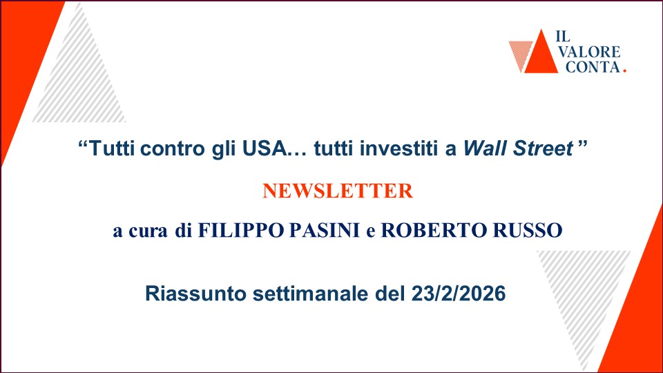 Riassunto settimanale del 23/2/2026 Riassunto settimanale del 23/2/2026