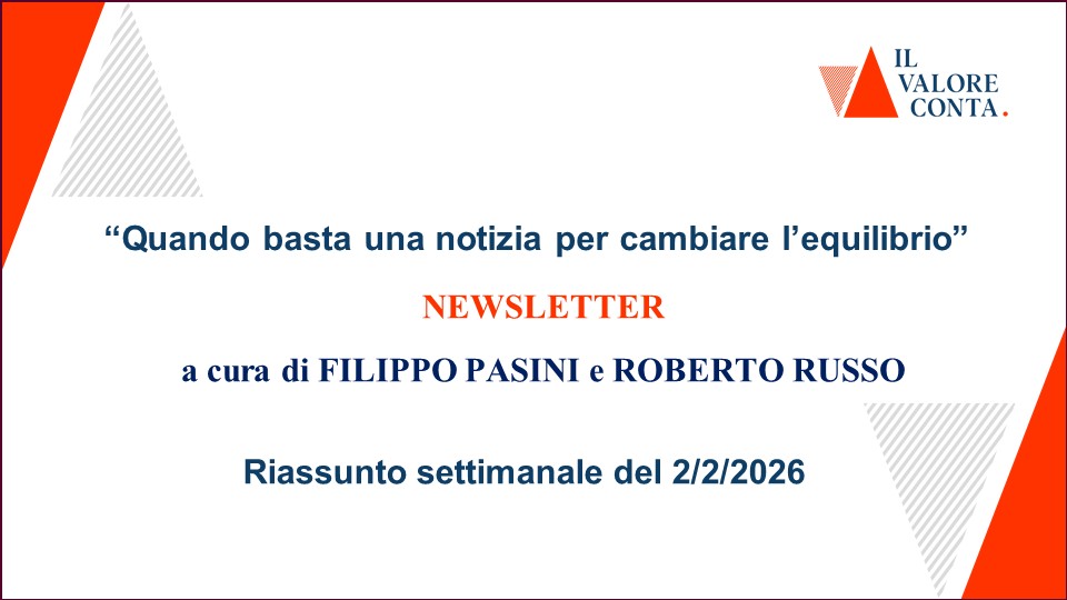 Riassunto settimanale del 2/2/2026 Riassunto settimanale del 2/2/2026