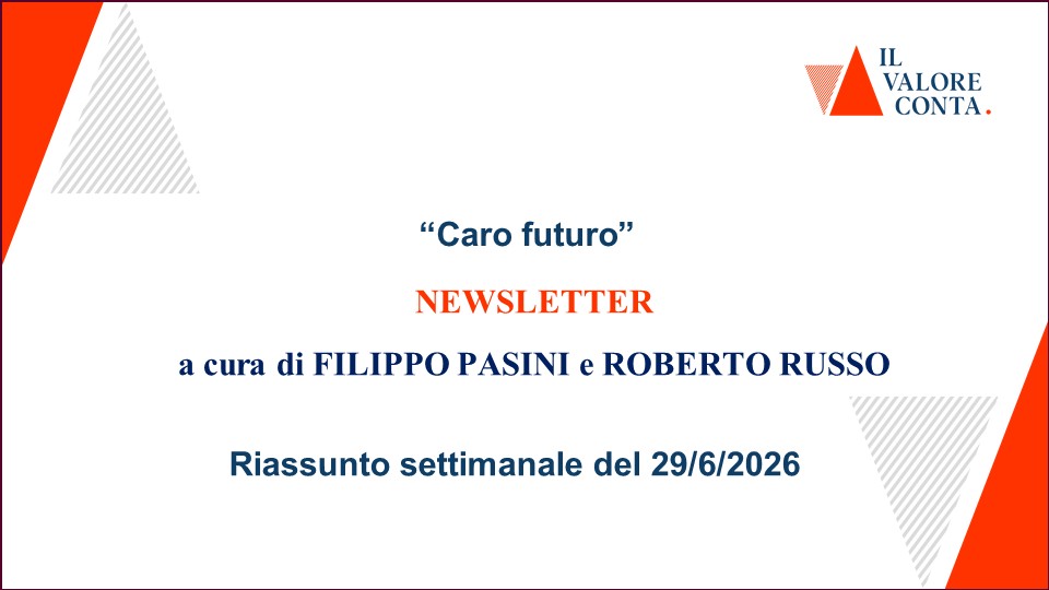 Riassunto settimanale del 29/6/2026 Riassunto settimanale del 29/6/2026