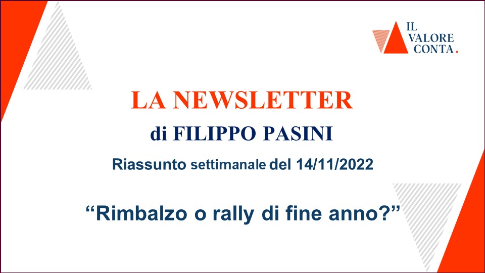 Riassunto settimanale del 14/11/2022 Riassunto settimanale del 14/11/2022
