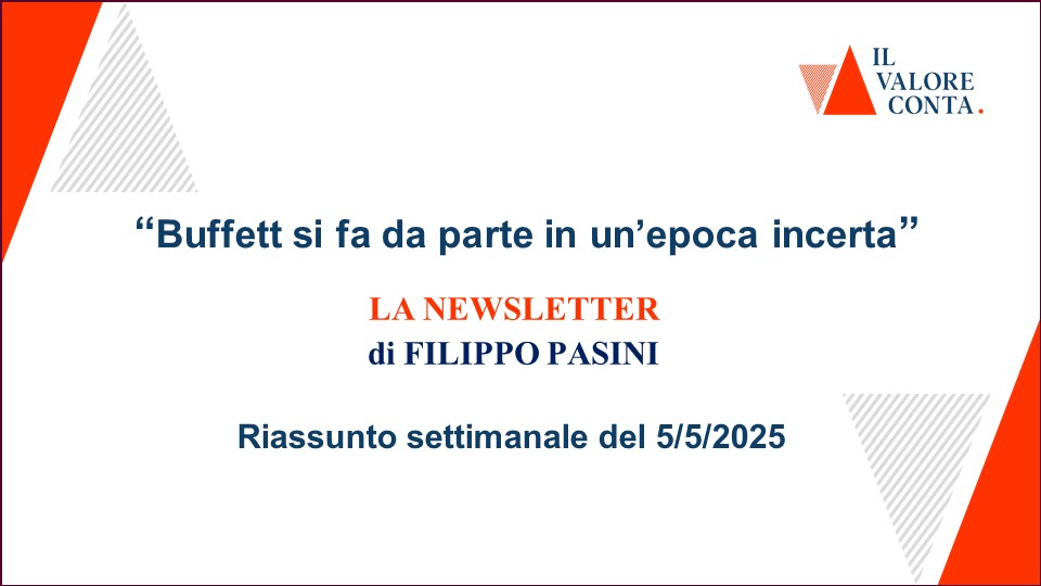 Riassunto settimanale del 5/5/2025 Riassunto settimanale del 5/5/2025