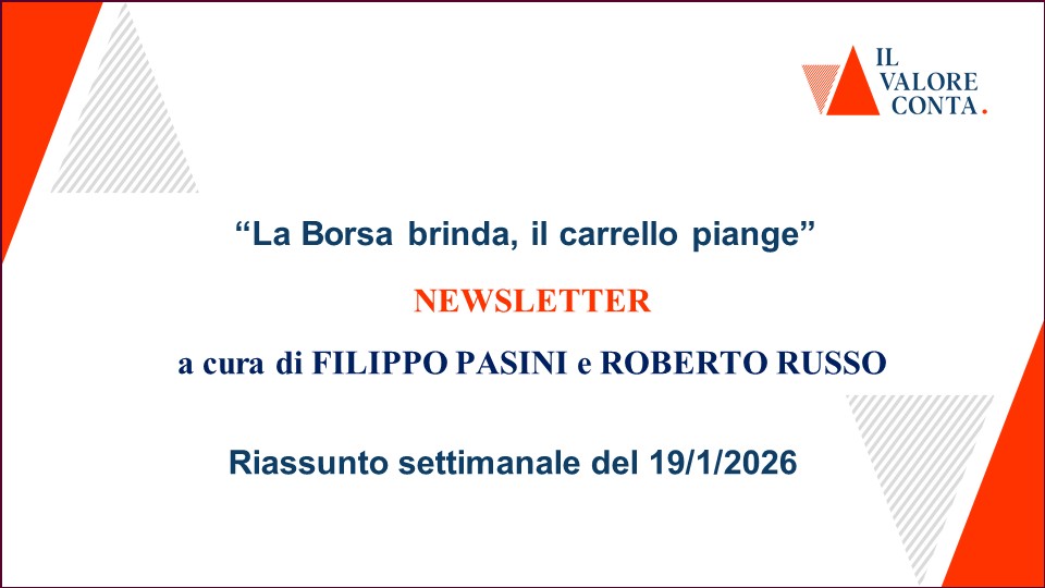 Riassunto settimanale del 19/1/2026 Riassunto settimanale del 19/1/2026